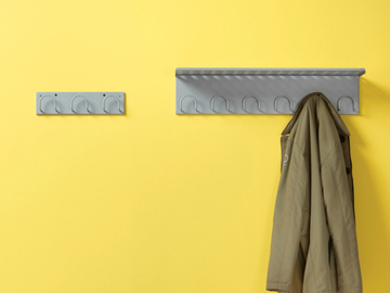 Wall-mounted coat rack - Wall-mounted metal coat rack by Made Design - view 2